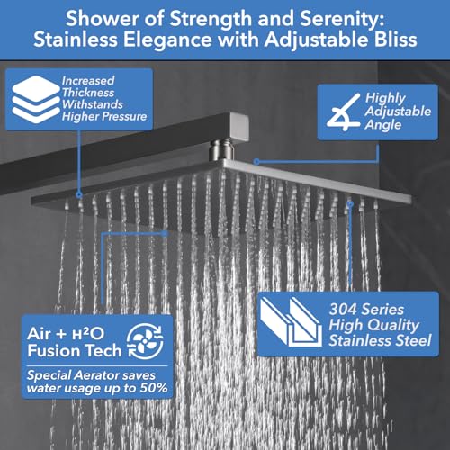 Brushed Nickel Shower Faucet Set with Handheld and Body Jets
Audience: General consumers